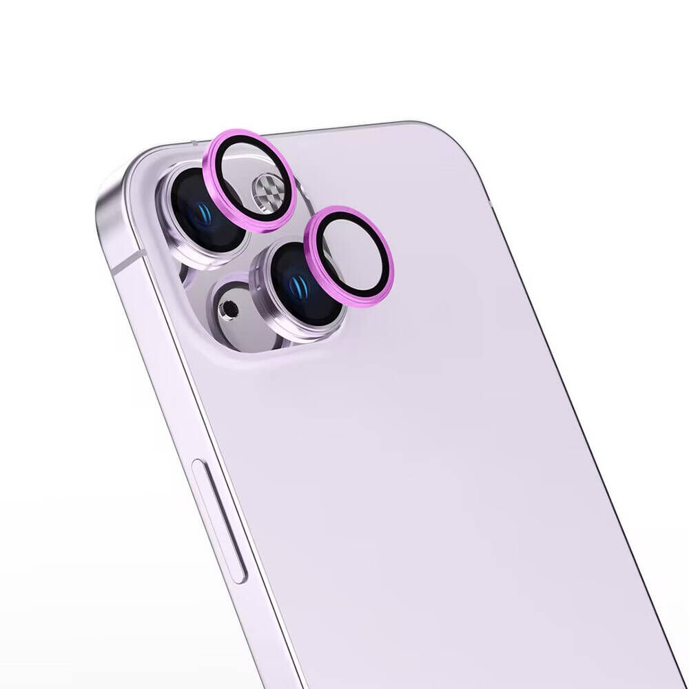 Apple iPhone 16 Plus Kamera Lens Koruyucu Kolay Takma Aparatlı Ultra Korumalı (CL-15) Pembe