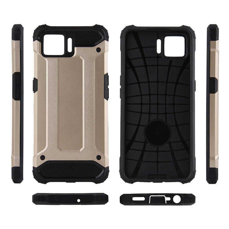 Oppo A73 Kılıf Armor Köşe Korumalı Çift Katman Tank Zırh Kapak (CRASH) Rose Gold