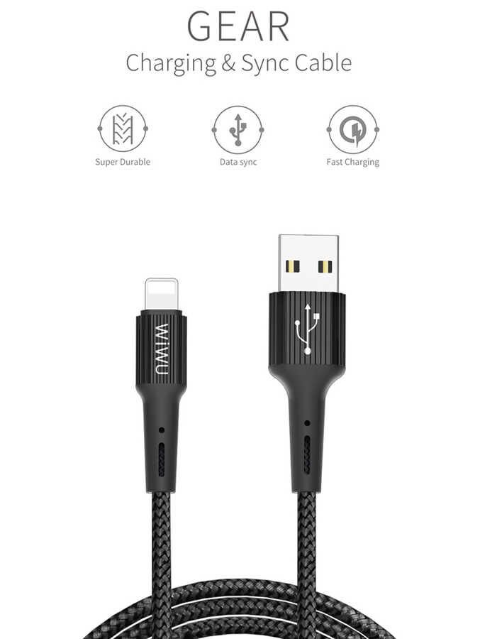 Wiwu G30 Gear Charging Lightning Kablo