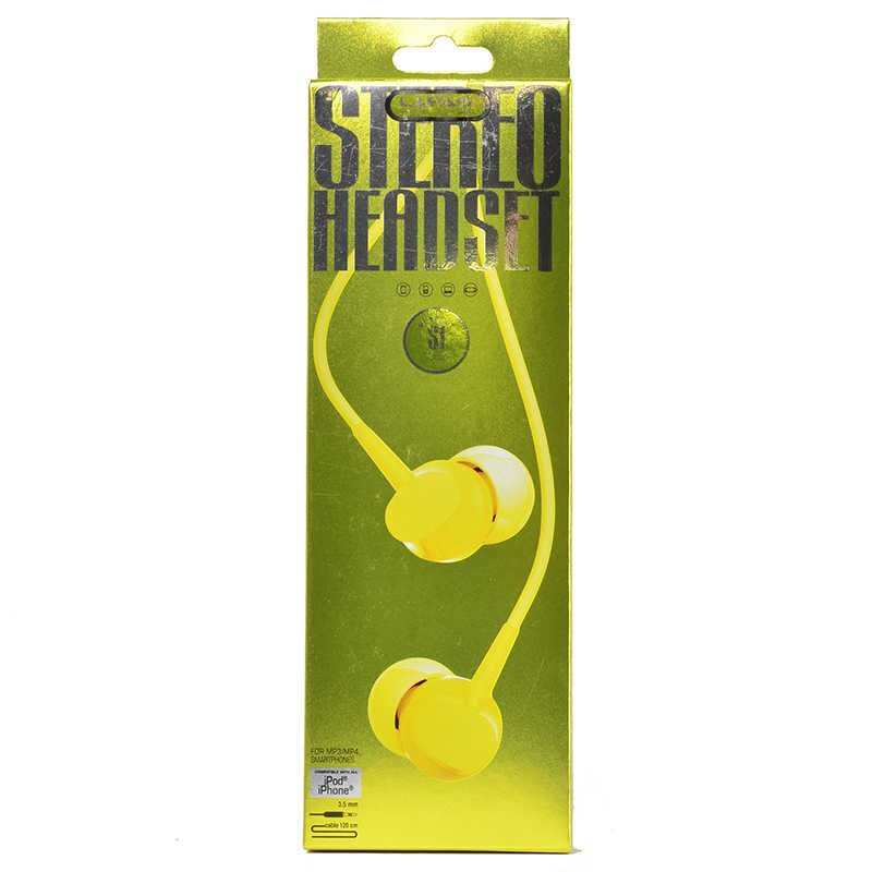Yüksek Kalite Ses ve Bass Performanslı Kulaklık (Lapas S1 3.5mm Mp3 Stereo Kulaklık) Sarı