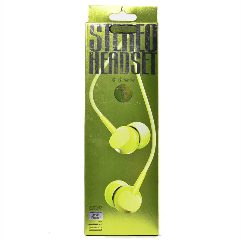 Yüksek Kalite Ses ve Bass Performanslı Kulaklık (Lapas S1 3.5mm Mp3 Stereo Kulaklık) Yeşil