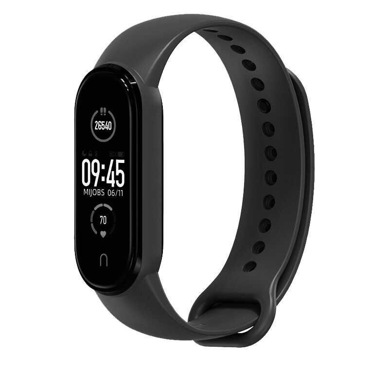Xiaomi Mi Band 5 Silikon Kordon Soft ve Pürüzsüz Yüzeyli Kordon (Klasik) NO13