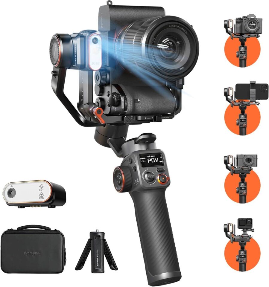 iSteady MT2 3 Eksenli El Tipi AI Yapay Zeka Görüş Sensörlü Kamera Gimbal Stabilizatör Siyah