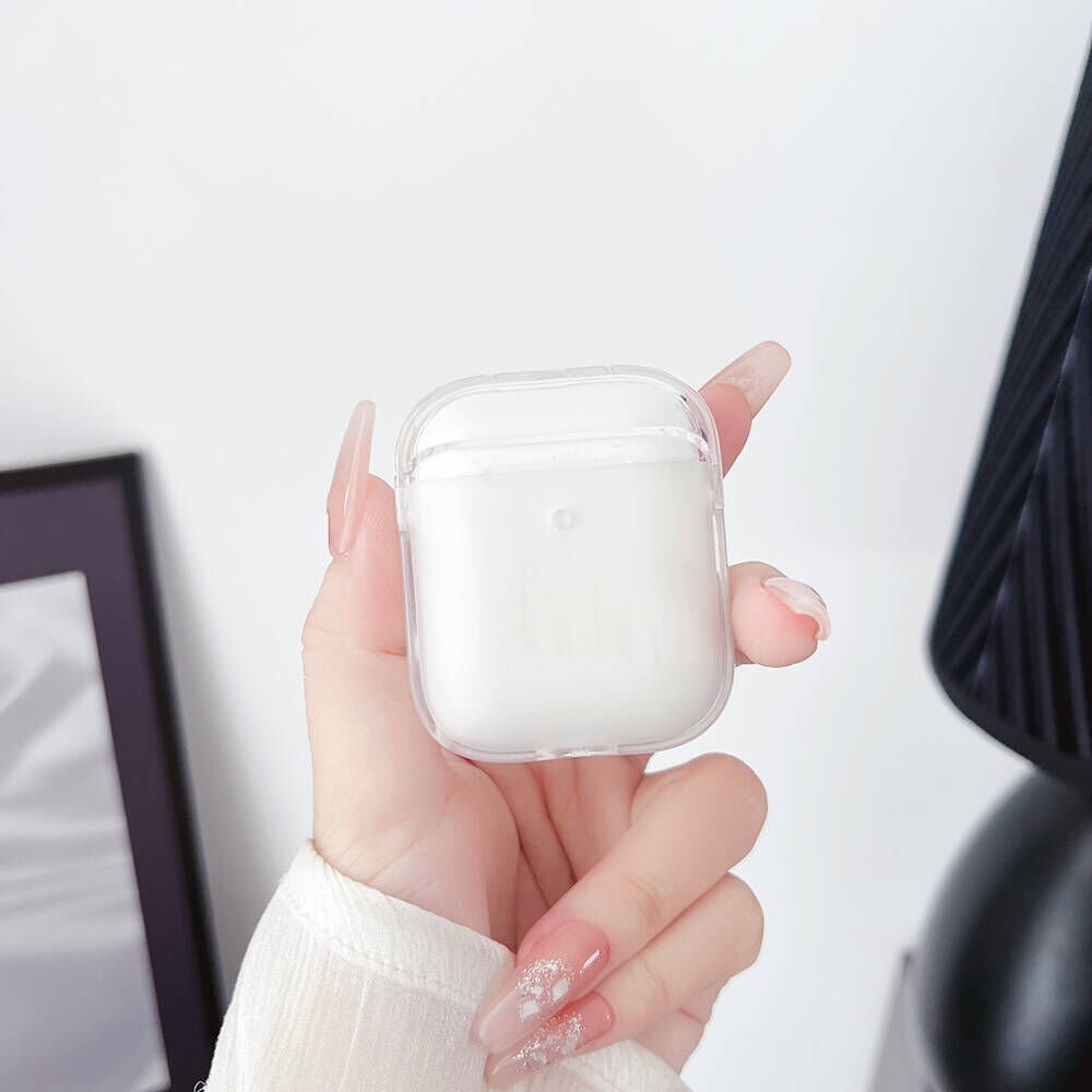 Apple Airpods Darbelere Karşı Dayanıklı Kılıf (Airbag 36) Şeffaf