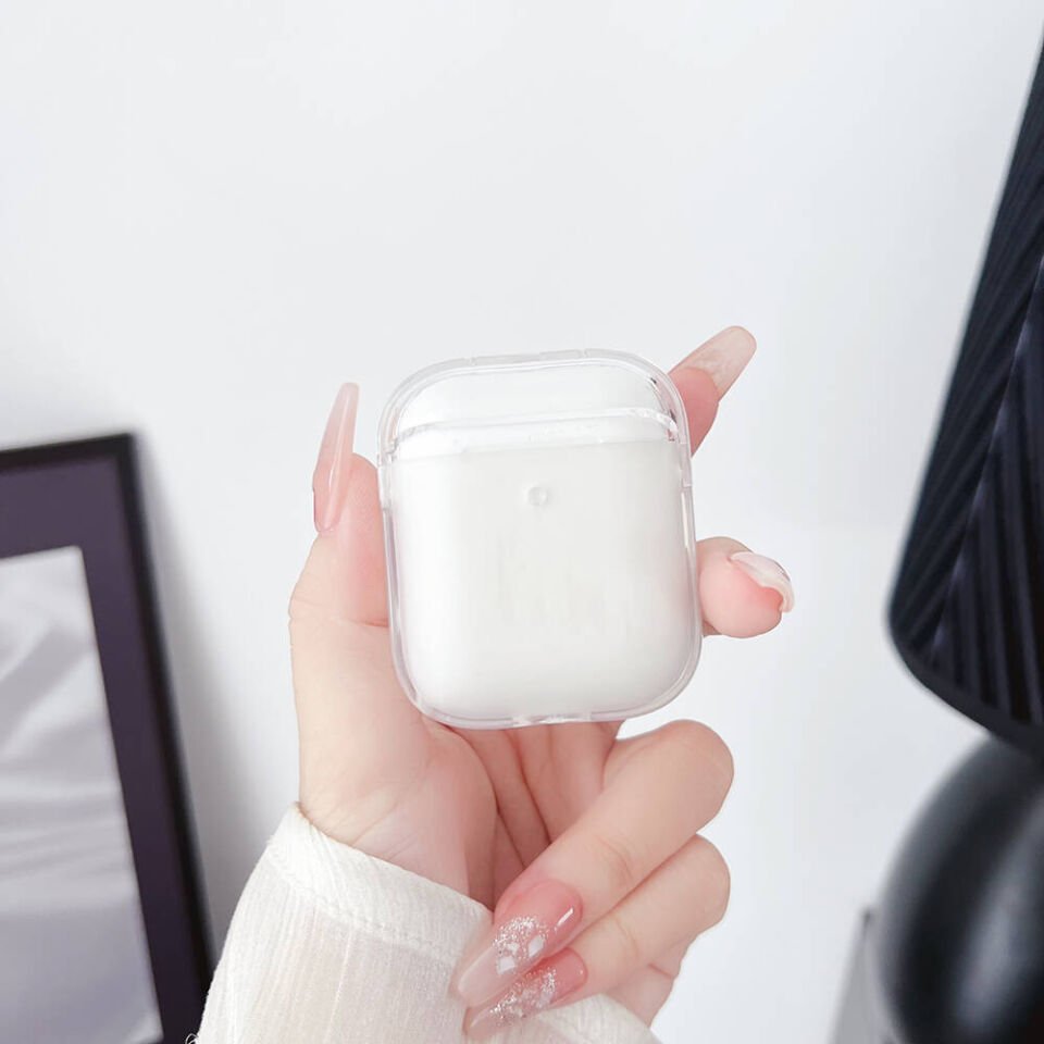 Apple Airpods Darbelere Karşı Dayanıklı Kılıf (Airbag 36) Şeffaf