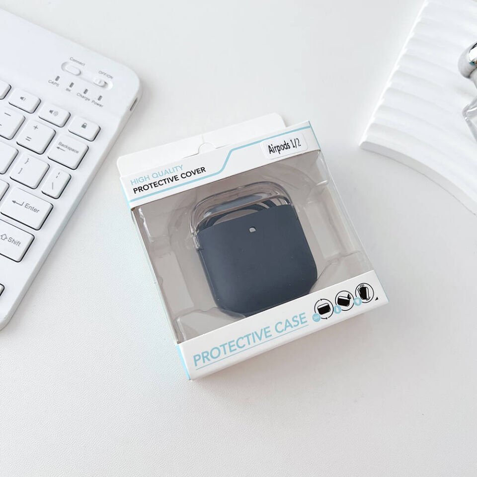Apple Airpods Darbelere Karşı Dayanıklı Kılıf (Airbag 36) Şeffaf