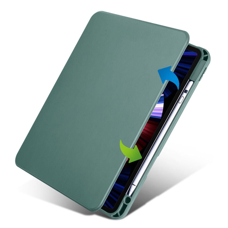 Apple iPad Air 11 2025 M3 Kılıf HEPTEKİLETİŞİM Termik Kalem Bölmeli Dönebilen Standlı Kılıf