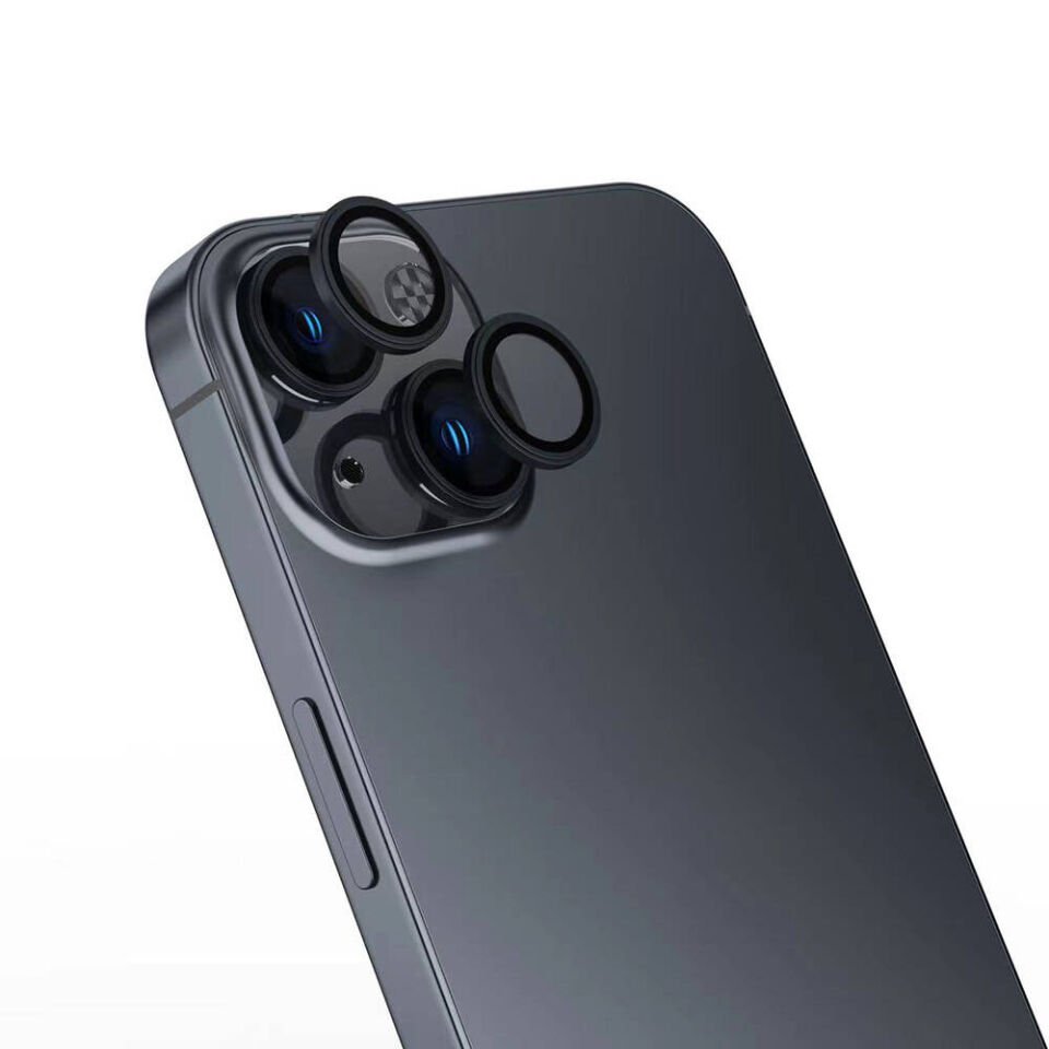 Apple iPhone 16 Plus Kamera Lens Koruyucu Kolay Takma Aparatlı Ultra Korumalı (CL-15) Siyah