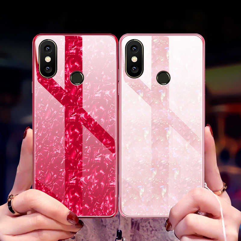 Xiaomi Mi A2 Lite Kılıf Zore Marbel Cam Silikon