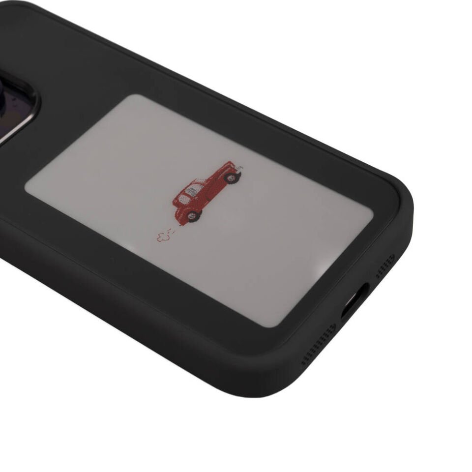 Apple iPhone 15 Pro Max Kılıf Tarzınıza Göre Ekranı Yansıtan Akıllı NFC Kapak (NFC) Gri