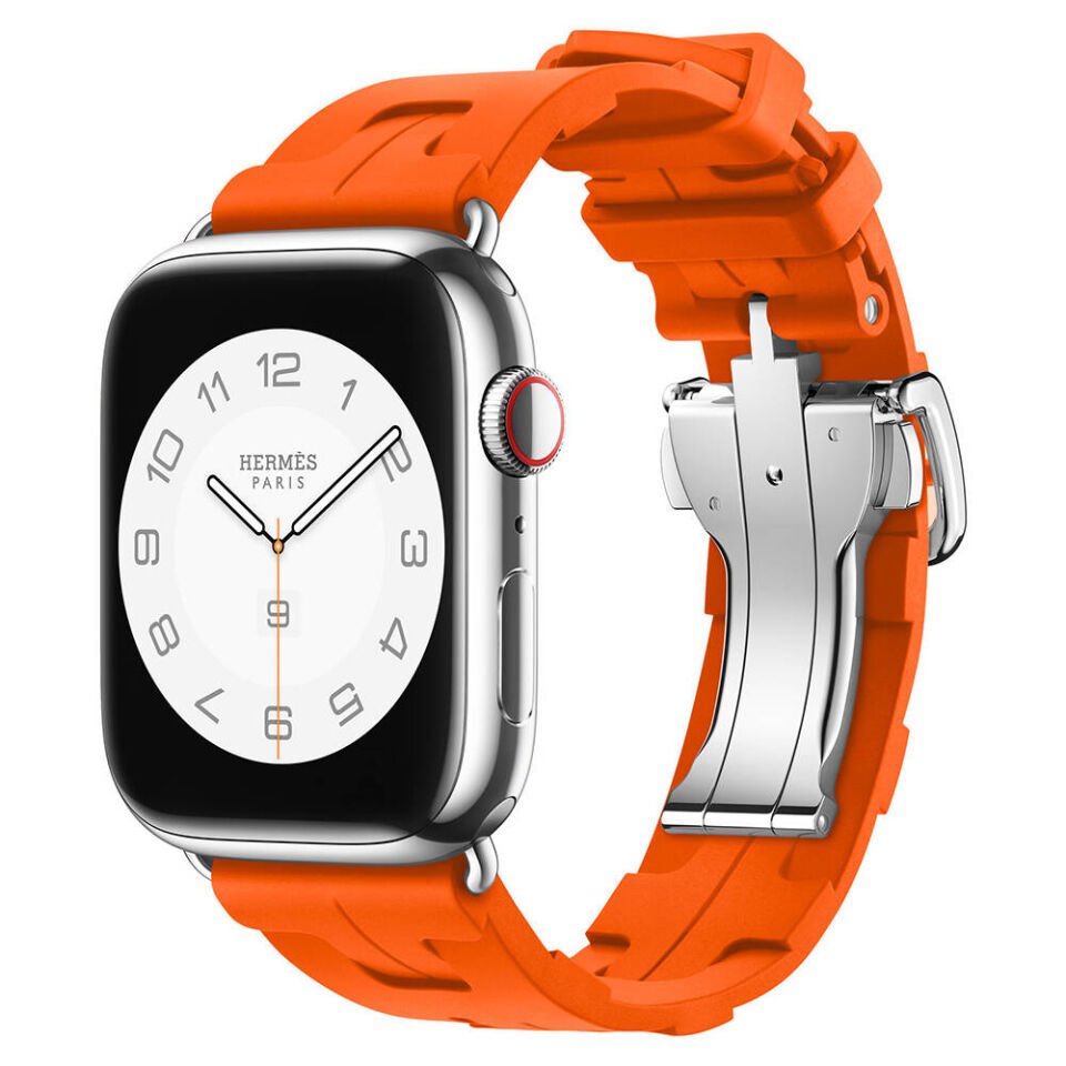 Apple Watch 7 41mm Spor Görünümlü HEPTEKİLETİŞİM KRD-94 Silikon Kordon