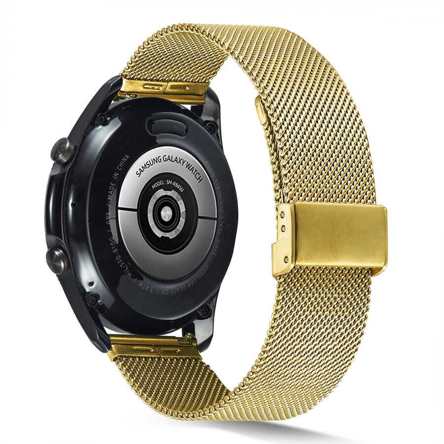 Huawei Honor Magic 2 46mm (22mm) Metal Kordon Tel Örgülü Tasarım (KRD-45) Gümüş