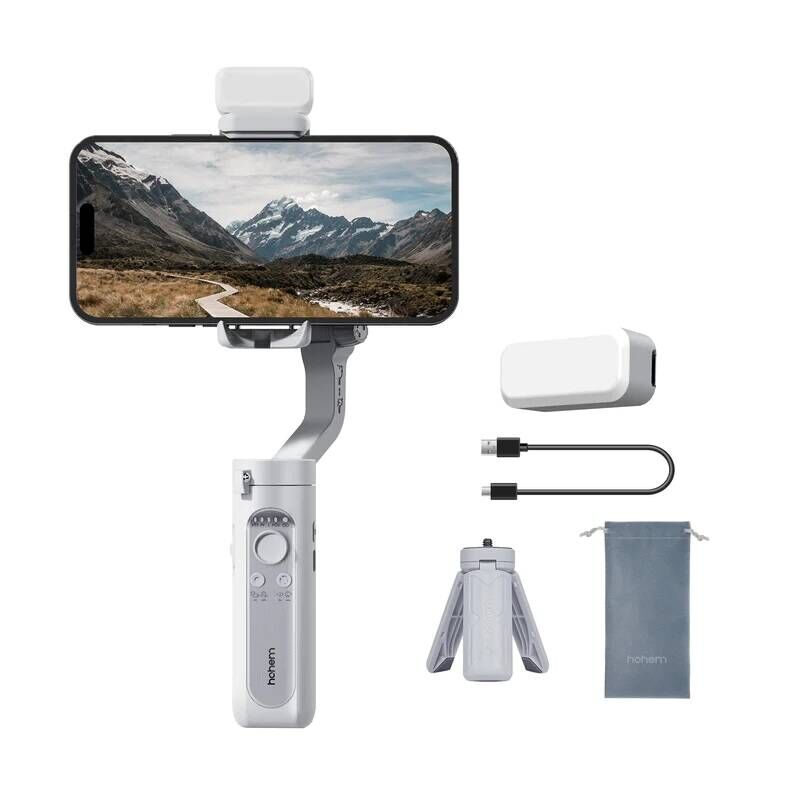 iSteady XE 3 Eksenli El Tipi Led Işıklandırma Aparatlı Gimbal Stabilizatör Gri