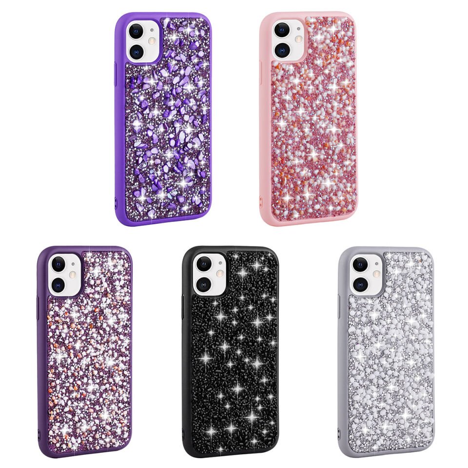 Apple iPhone 11 Kılıf Parlak Taşlı Tasarım HEPTEKİLETİŞİM Linea Kapak