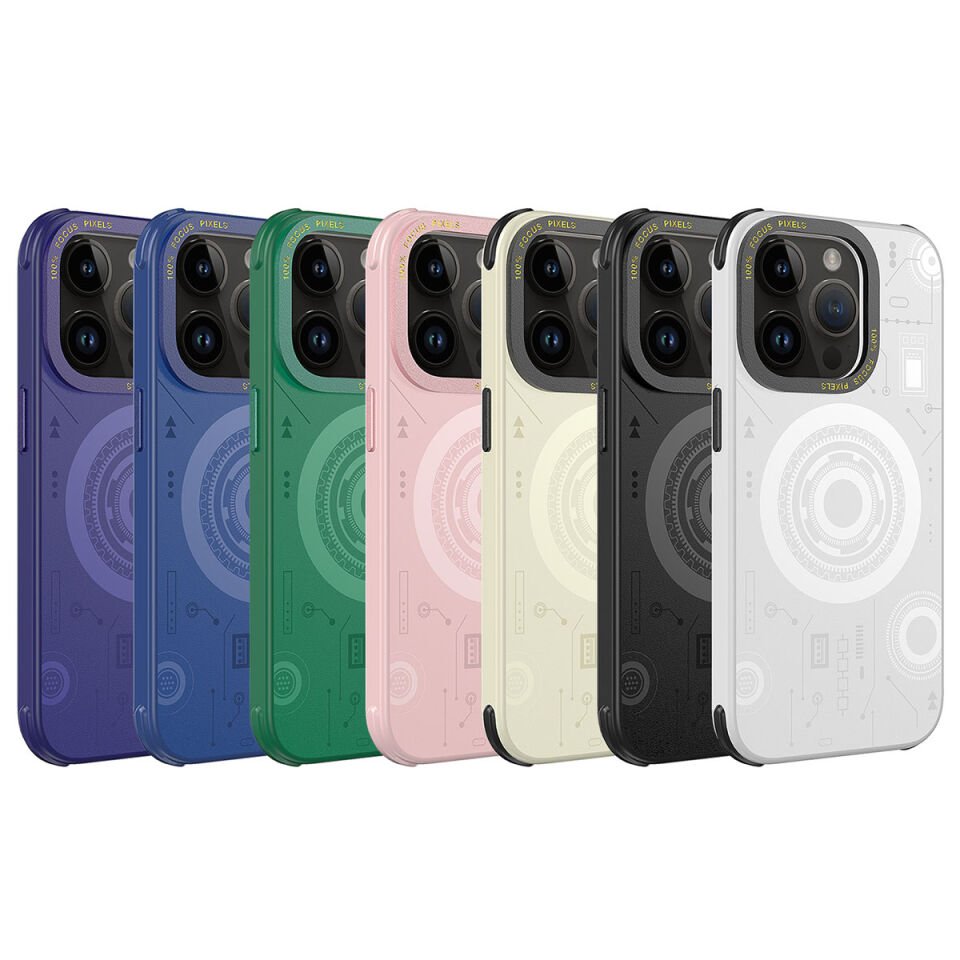 Apple iPhone 14 Pro Max Kılıf HEPTEKİLETİŞİM Wireless Şarj Özellikli Desenli Hot Kapak