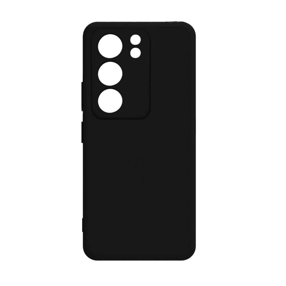 Vivo V29 5G Kılıf Kamera Korumalı Esnek Renkli Silikon Kapak (Biye) Siyah