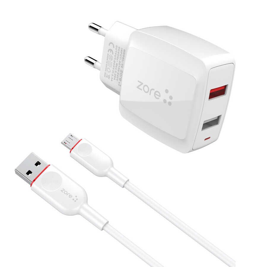 HEPTEKİLETİŞİM Vest Serisi V2 Micro 2 in 1 Şarj Seti