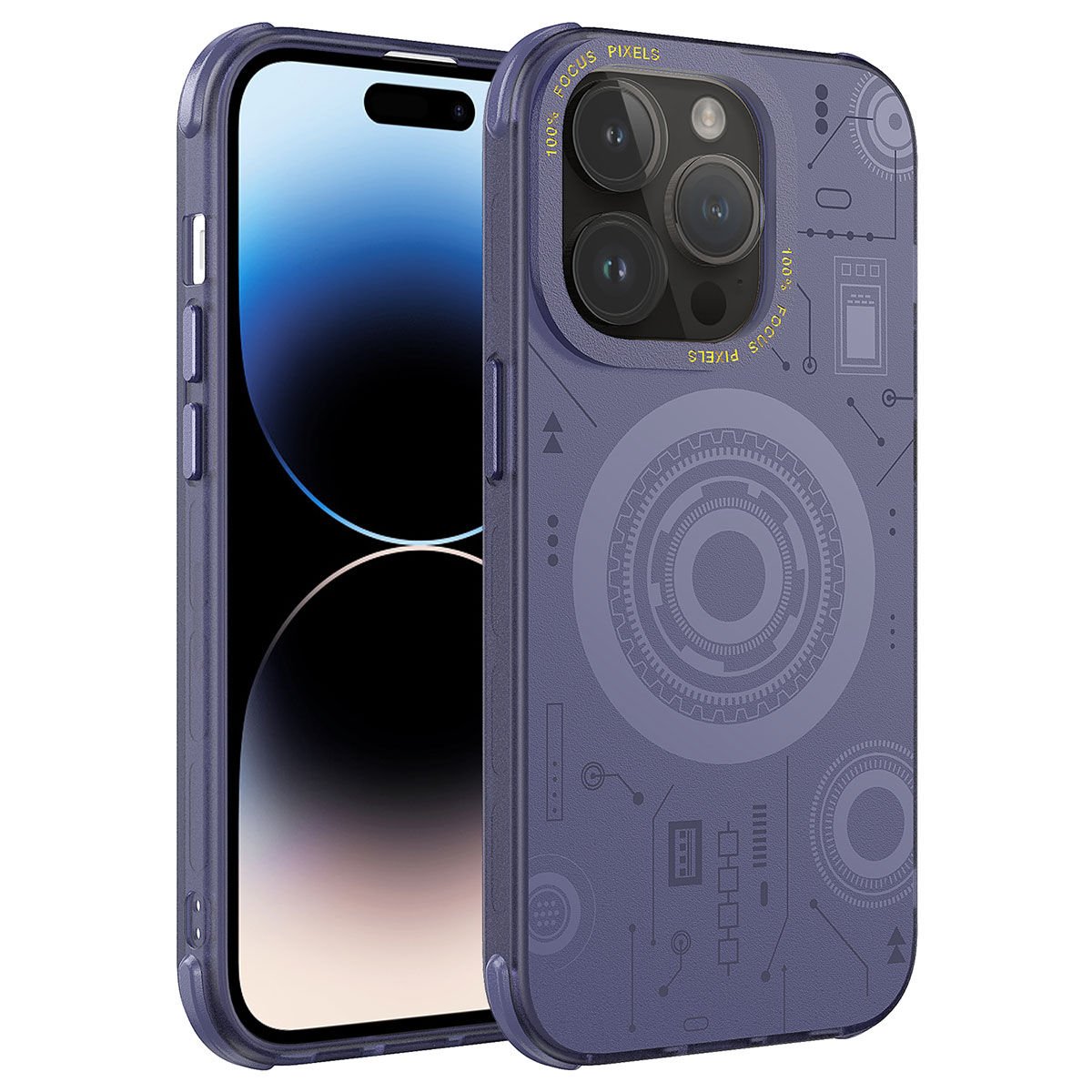 Apple iPhone 14 Pro Kılıf HEPTEKİLETİŞİM Wireless Şarj Özellikli Desenli Hot Kapak