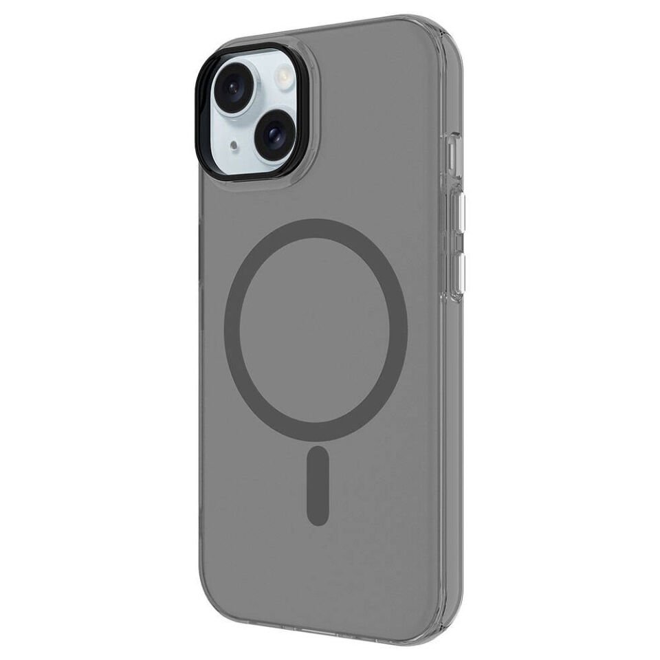 Apple iPhone 15 Kılıf HEPTEKİLETİŞİM Magsafe Şarj Özellikli Buzlu Transparan C-Pro Sert Kapak