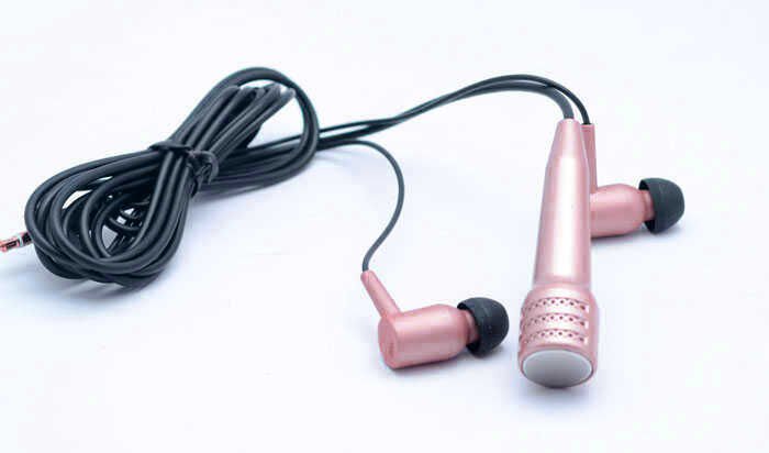 Yüksek Kalite ve Ses Performanslı Kulaklık (Mat Mikrofonlu Karaoke Kulaklık) Rose Gold
