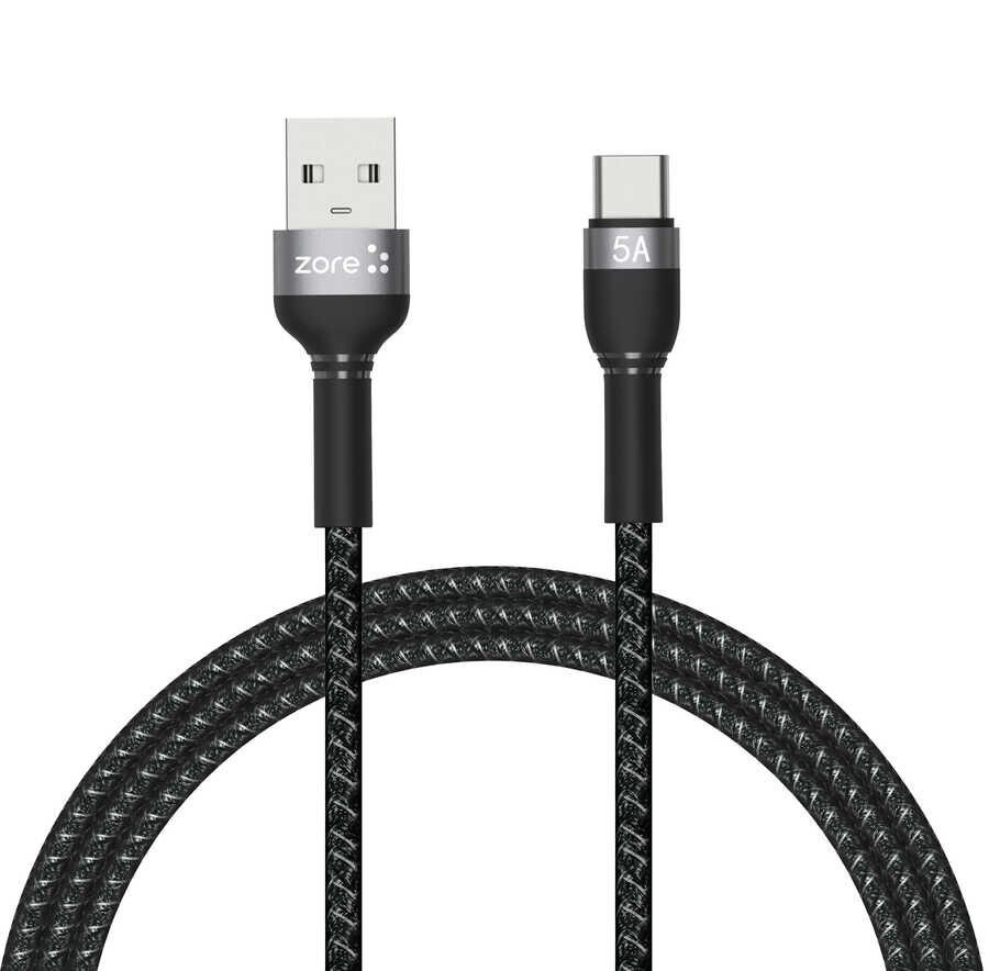 Shira Serisi Type-c Usb Kablo 1 Metre Siyah
