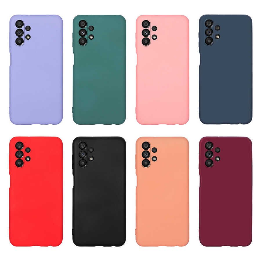 Samsung Galaxy A23 Kadife İç Yüzey Yumuşak Dokulu Kamera Korumalı İnce Kapak (MARA) Turuncu