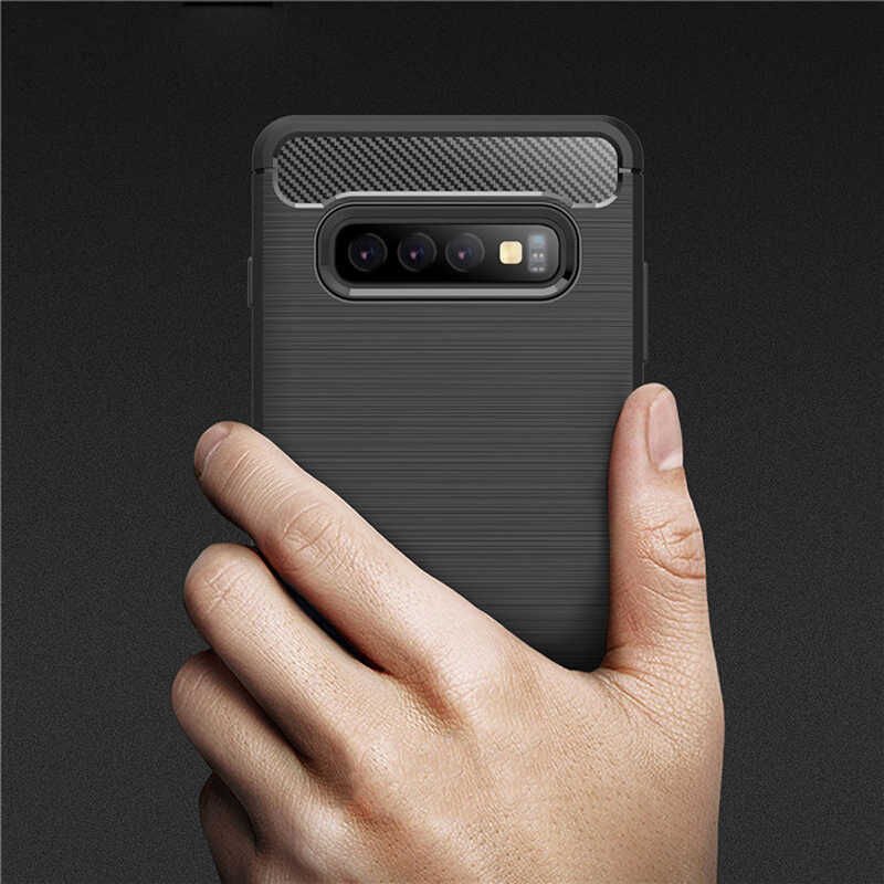 Samsung Galaxy S10 Plus Kılıf Ultra Korunaklı Silikon Kapak (ROOM) Gri