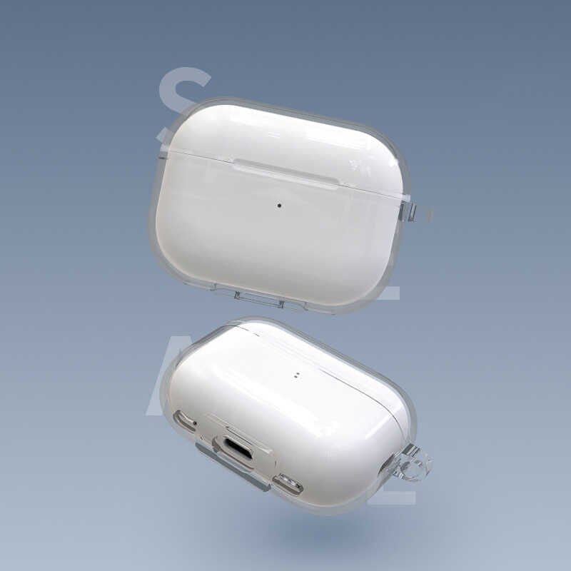Apple Airpods Pro 2 Kılıf Şeffaf Kristal Silikon HEPTEKİLETİŞİM Airbag 14 Kılıf