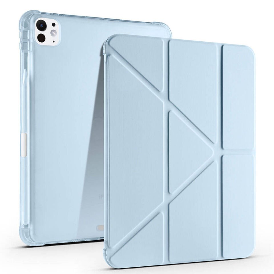 Apple iPad Pro 11 2024 Kalem Bölmeli Standlı Kılıf (TR) Açık Yeşil