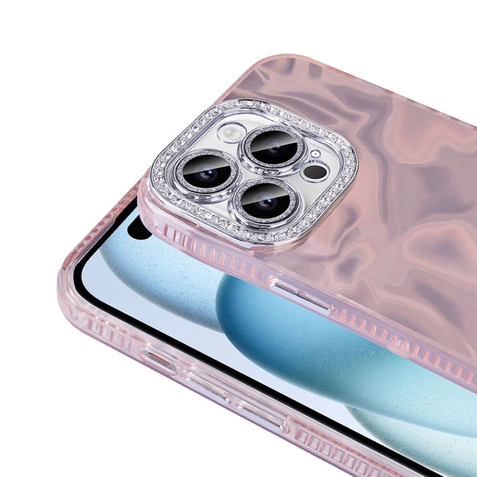 Apple iPhone 14 Pro Kılıf Airbagli Parlak Taş Detay Tasarımlı HEPTEKİLETİŞİM Esila Kapak
