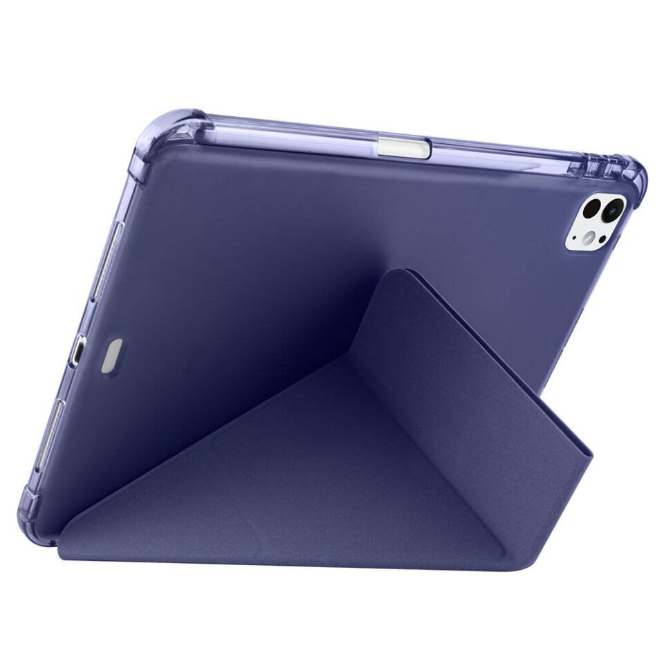 Apple iPad Pro 11 2024 Kalem Bölmeli Standlı Kılıf (TR) Mavi