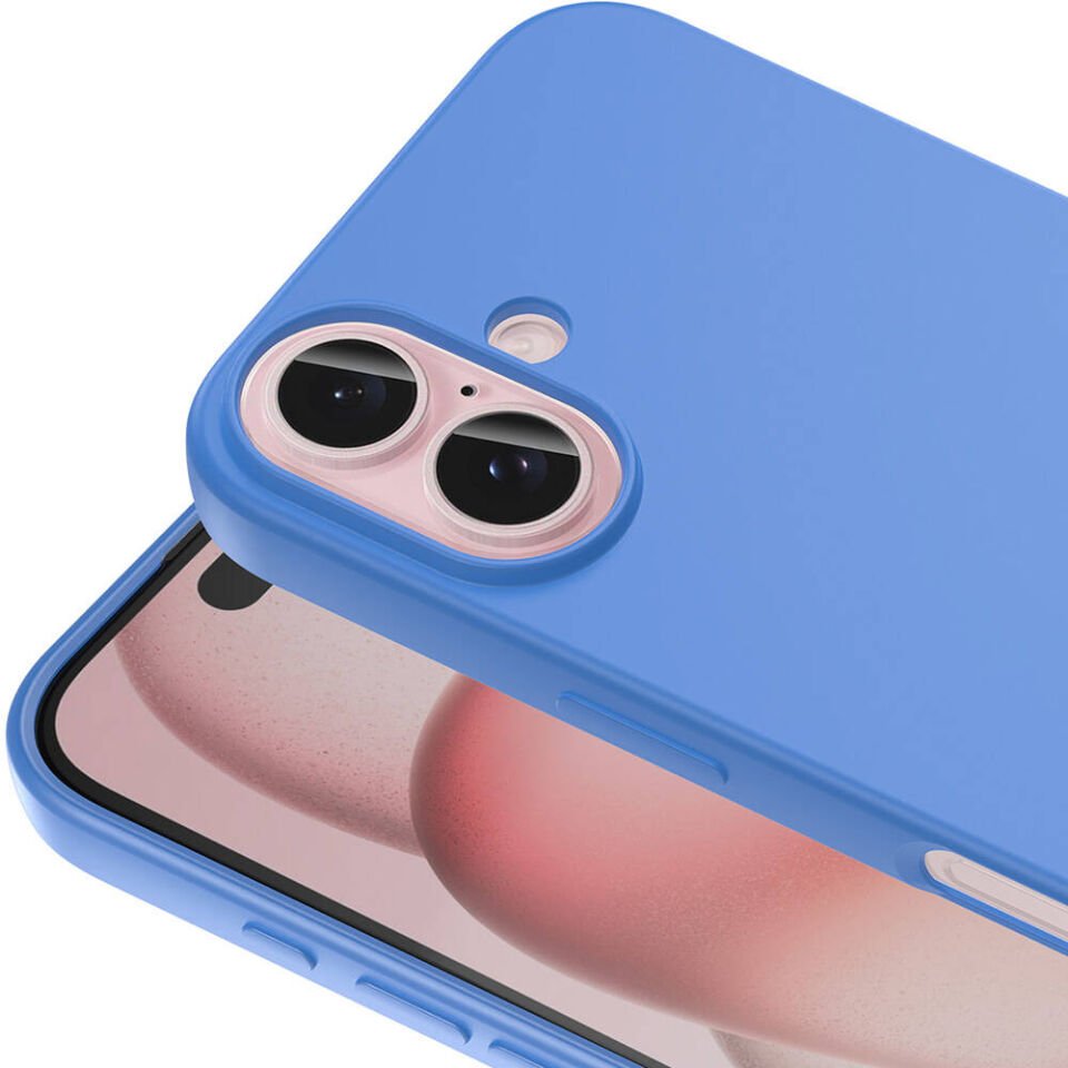 Apple iPhone 16 Kılıf Lansman İçi Kadife Soft Yumuşak Dokulu Liquid Silikon Kapak (LSR) Titanyum-Gri