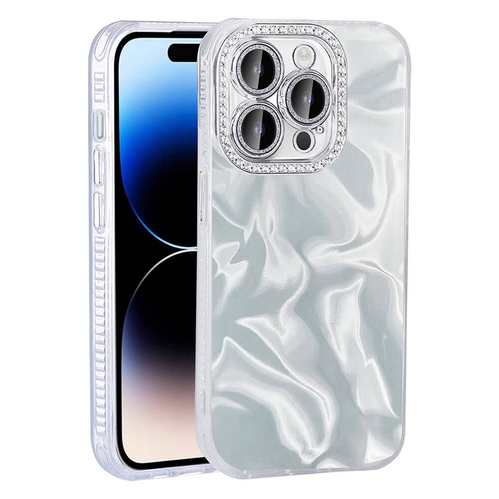 Apple iPhone 15 Pro Kılıf Airbagli Parlak Taş Detay Tasarımlı HEPTEKİLETİŞİM Esila Kapak