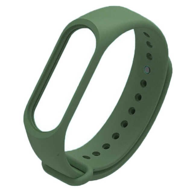 Xiaomi Mi Band 4 Silikon Kordon Soft ve Pürüzsüz Yüzeyli Kordon (Klasik) Koyu Yeşil