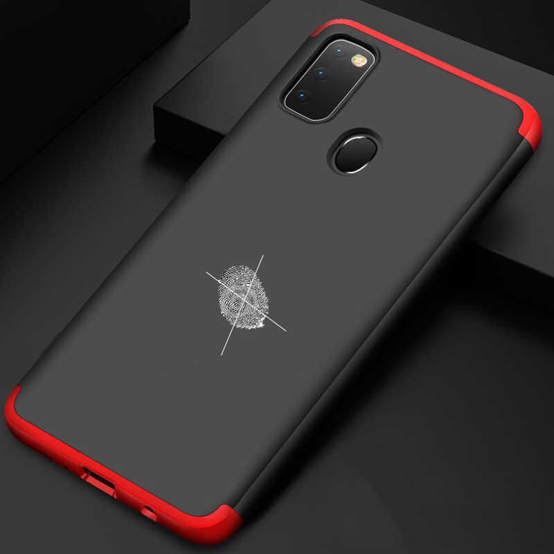 Samsung Galaxy M30S Kılıf 360 Tam Koruma Ön Ve Arka Sert Mika Kapak Orjinal Ays Gkk Kapak Mavi