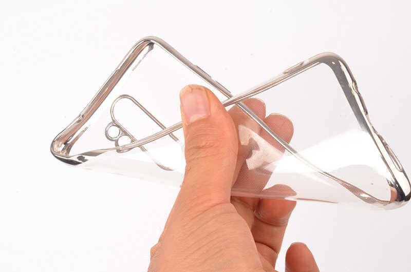 Xiaomi Redmi Note 8 Pro Kılıf Dört Köşe Renkli Lazer Şeffaf Silikon Kapak (GLİTTER) Mavi