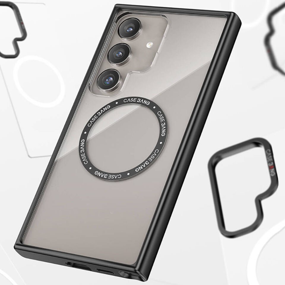 Samsung Galaxy S24 Kılıf Magsafe Şarj Özellikli Casebang Body Frame Kapak