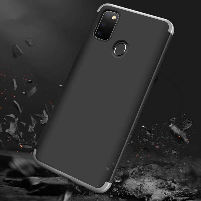 Samsung Galaxy M30S Kılıf 360 Tam Koruma Ön Ve Arka Sert Mika Kapak Orjinal Ays Gkk Kapak Rose Gold