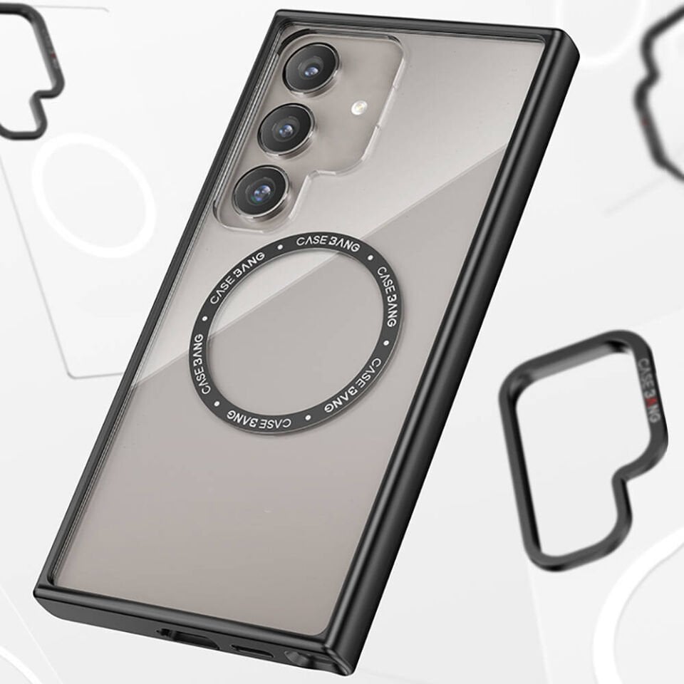 Samsung Galaxy S24 Plus Kılıf Magsafe Şarj Özellikli Casebang Body Frame Kapak