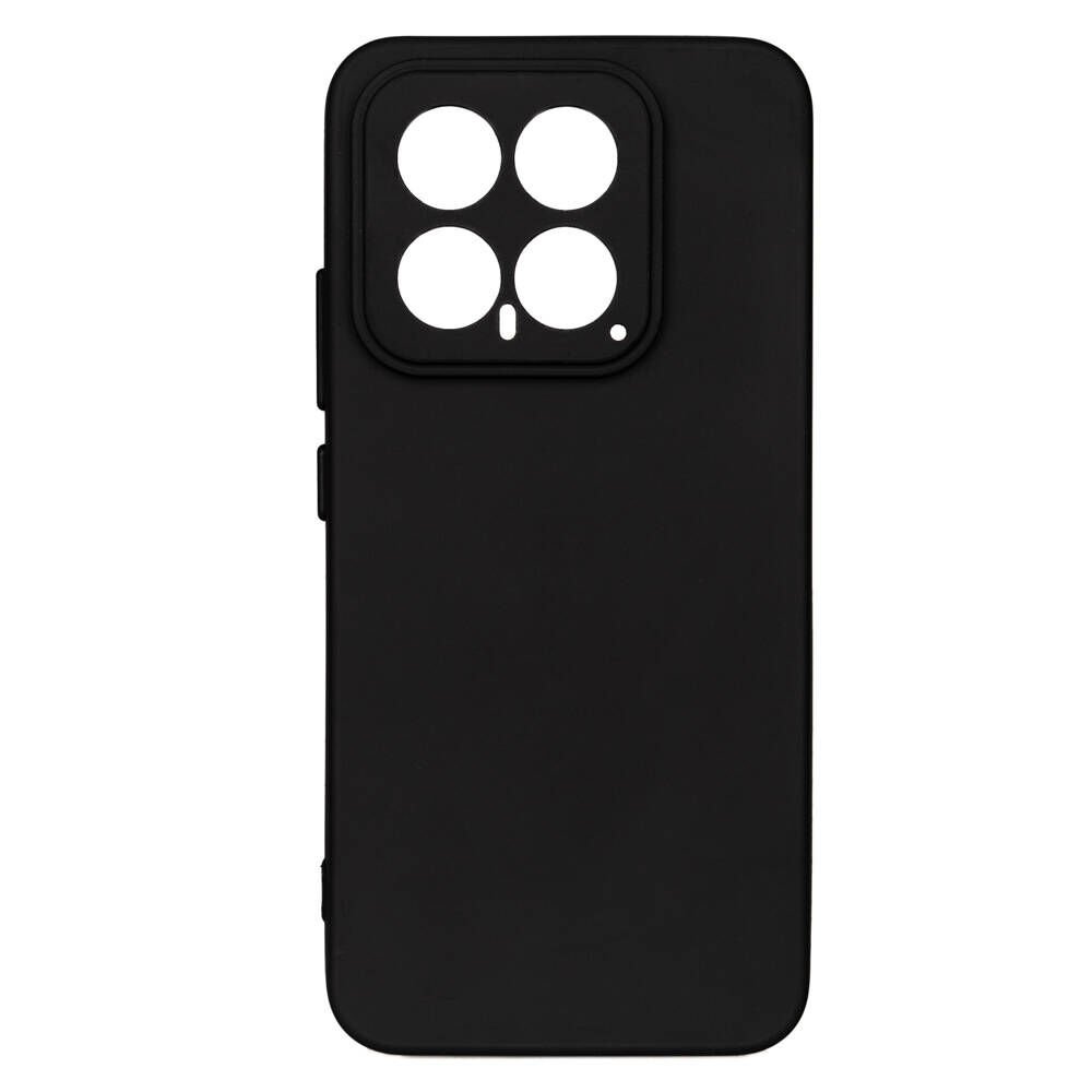 Xiaomi Mi 14 Kılıf Kamera Korumalı Esnek Renkli Silikon Kapak (Biye) Siyah