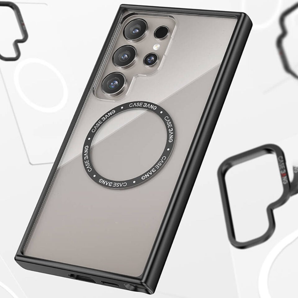 Samsung Galaxy S24 Ultra Kılıf Magsafe Şarj Özellikli Casebang Body Frame Kapak