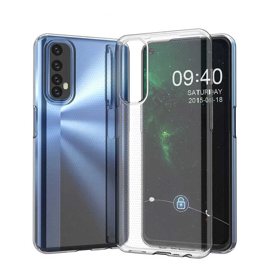 Realme 7 Şeffaf Kılıf Yumuşak İnce Tasarımlı Kapak (SÜPER) Renksiz