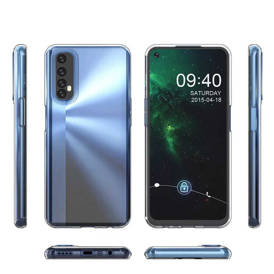 Realme 7 Şeffaf Kılıf Yumuşak İnce Tasarımlı Kapak (SÜPER) Renksiz