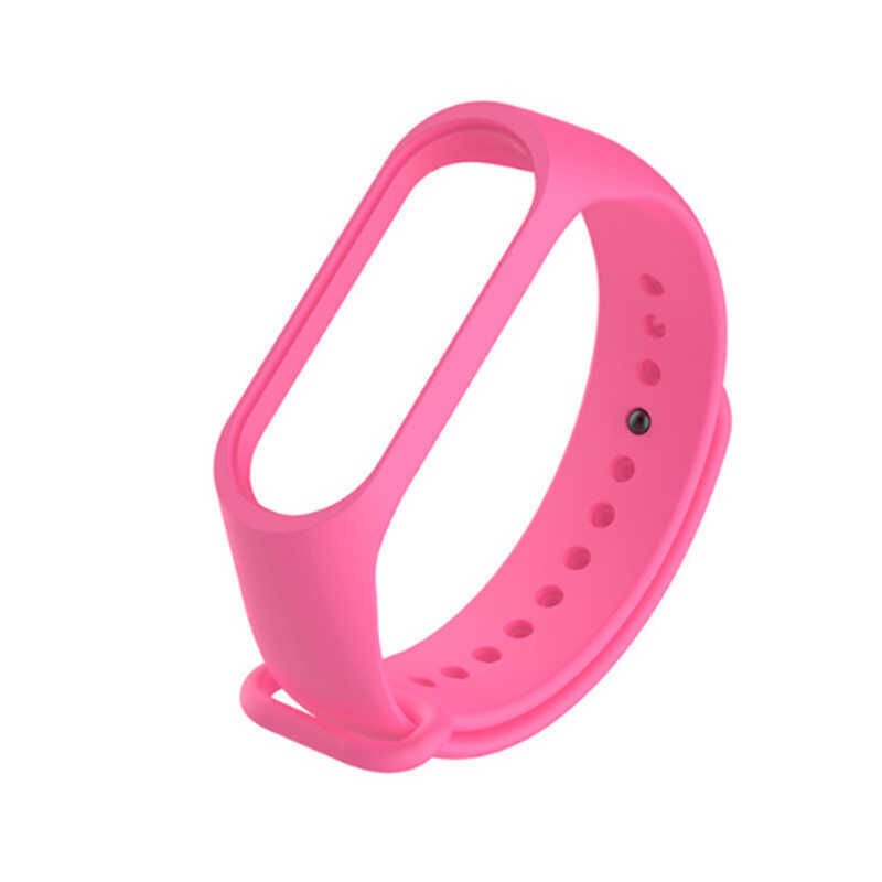 Xiaomi Mi Band 4 Silikon Kordon Soft ve Pürüzsüz Yüzeyli Kordon (Klasik) Pembe Koyu