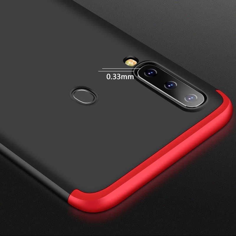 Samsung Galaxy A20S Kılıf 360 Tam Koruma Ön Ve Arka Sert Mika Kapak Orjinal Ays Gkk Kapak Siyah