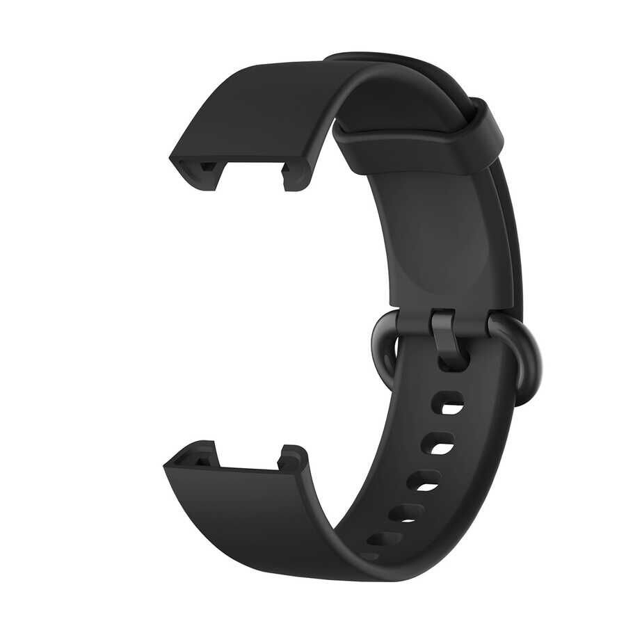 Xiaomi Redmi Watch (Mi Watch Lite) Silikon Kordon Soft ve Pürüzsüz Yüzeyli Kordon (Klasik) Siyah