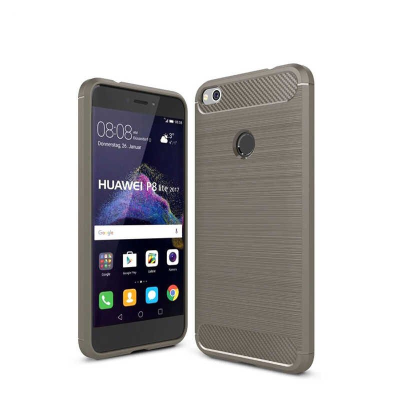 Huawei P9 Lite 2017 Kılıf Ultra Korunaklı Silikon Kapak (ROOM) Gri
