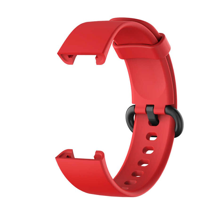 Xiaomi Redmi Watch (Mi Watch Lite) Silikon Kordon Soft ve Pürüzsüz Yüzeyli Kordon (Klasik) Kırmızı