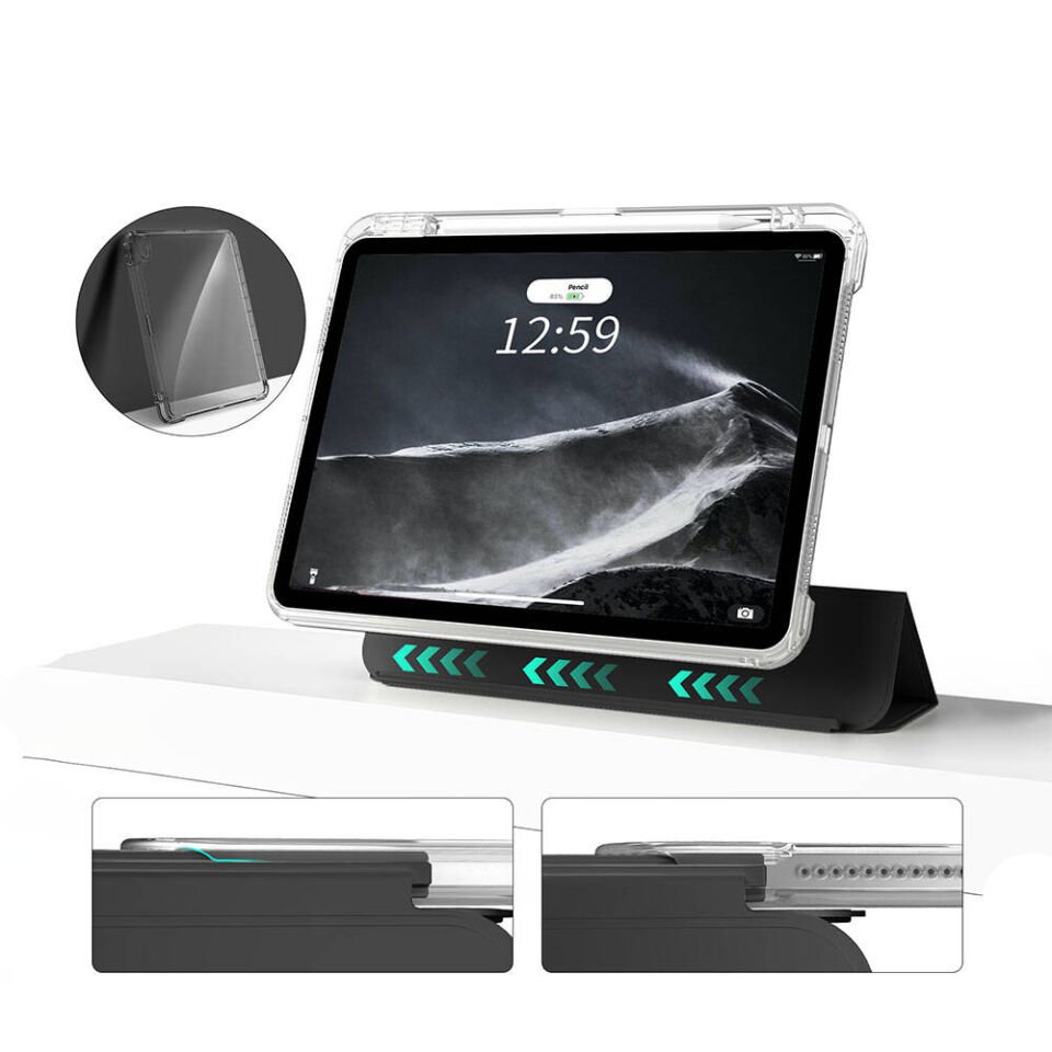 Apple iPad Air 11 2025 M3 Kılıf Magnetik Ayrılabilen Airbagli HEPTEKİLETİŞİM Sliding Tablet Kılıfı