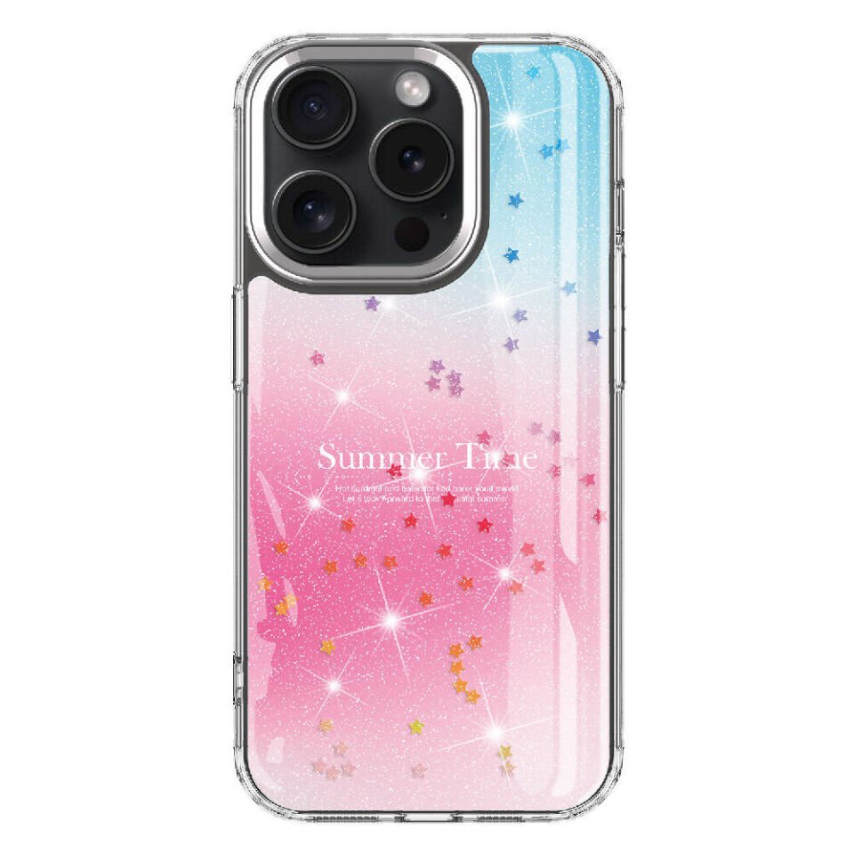 Apple iPhone 15 Pro Kılıf Simli Desenli Parlak HEPTEKİLETİŞİM Task Kapak